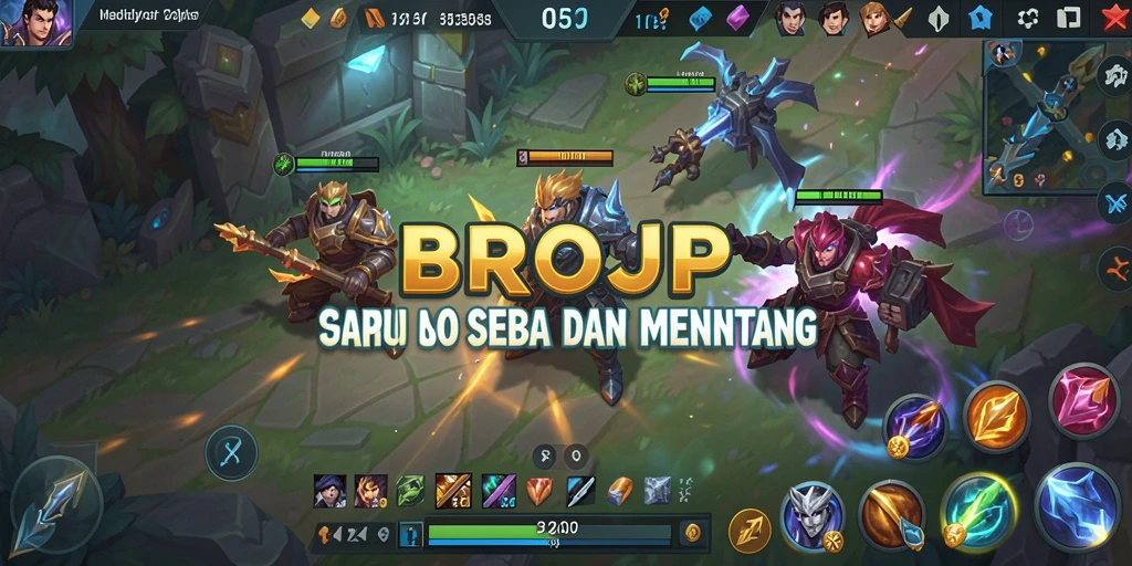 Screenshot gameplay BROJP - Pertarungan tim yang seru dan strategis.