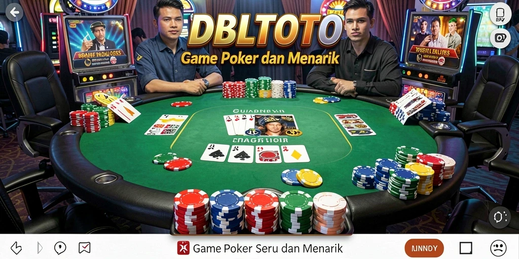 Tampilan gameplay DBLTOTO yang seru dan menegangkan dalam permainan Poker.