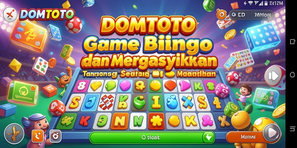 Gameplay seru Bingo di DOMTOTO dengan berbagai tema kartu.