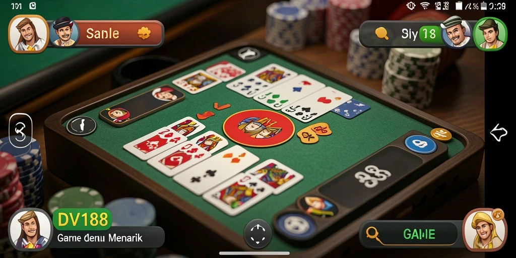 Tampilan gameplay Gaple yang menarik dan interaktif.