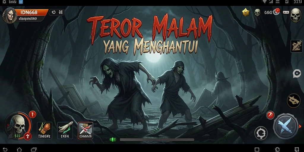 Screenshot utama menampilkan gameplay seram dari IDN668.