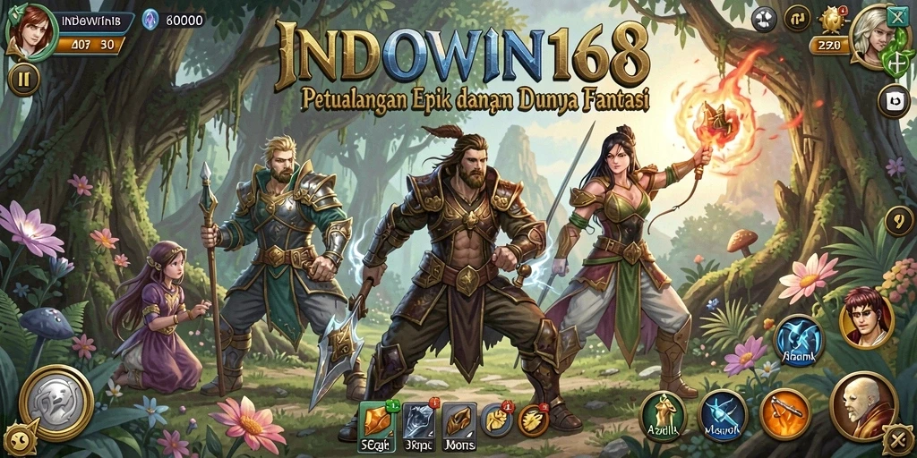 Screenshot gameplay INDOWIN168 yang menunjukkan aksi seru dalam RPG.