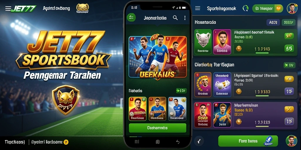 Tampilan gameplay yang menarik dan interaktif dalam JET77 Sportsbook.
