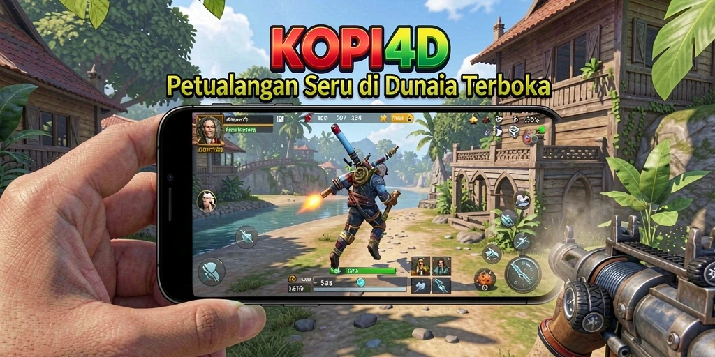 Tampilan menarik dari gameplay KOPI4D di dunia terbuka.