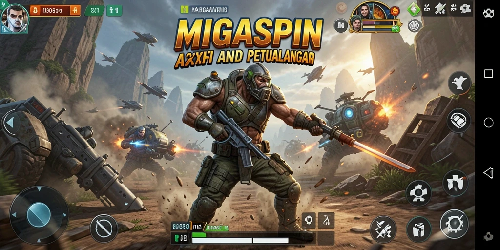 Screenshot MIGASPIN menunjukkan aksi seru dalam pertempuran.