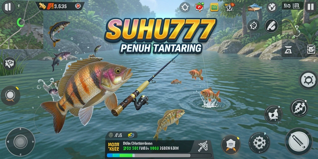 Gameplay seru memancing ikan di SUHU777 yang penuh tantangan.