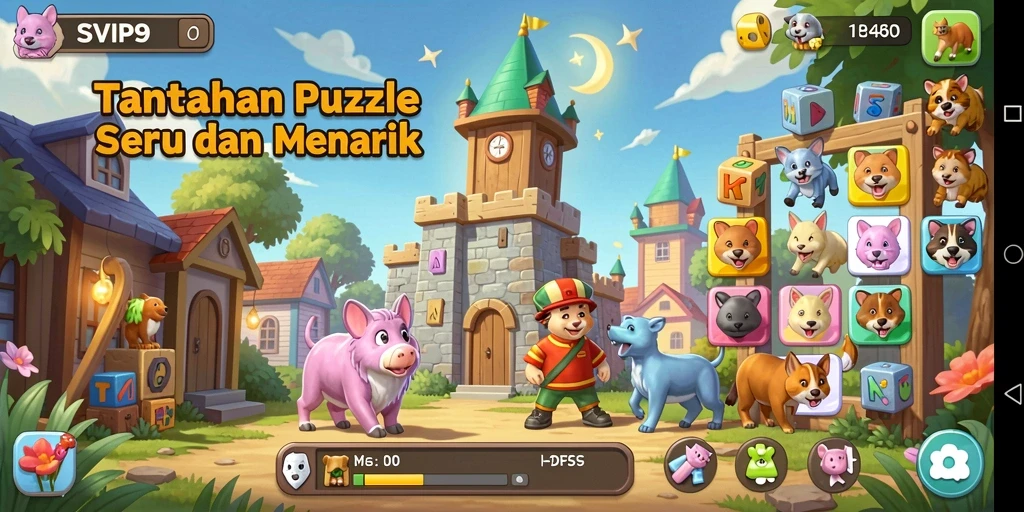 Tampilan gameplay SVIP9 yang penuh tantangan puzzle.